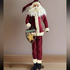 Vintage KURT ADLER Santa Claus 25" Skinny Shelf Sitter Father Christmas Folk Art